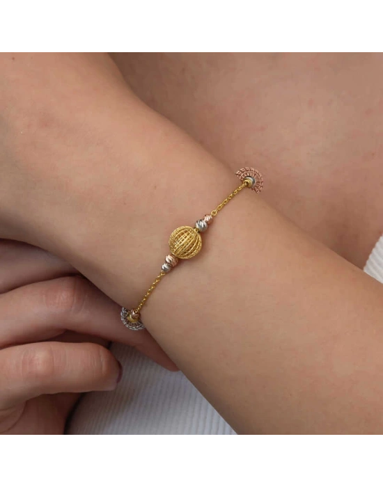 MuI MuI Gümüş Renkli Toplu Dorika Kadın Bileklik