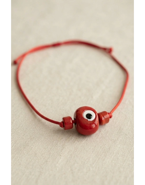 MuI MuI Handmade Bohem Kırmızı Nazar Kolye