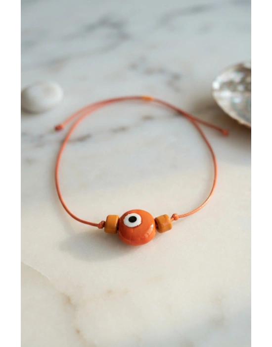 MuI MuI Handmade Bohem Turuncu Nazar Kolye