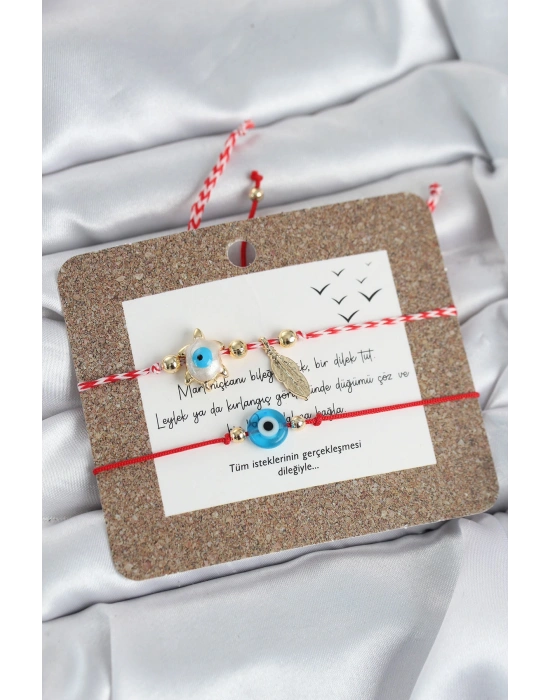 MuI MuI Marteniçka Bileklik 2li Caretta Caretta ve Nazarlı Model