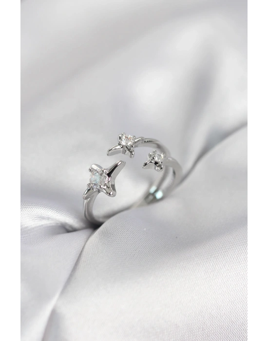 MuI MuI Minimalistischer Damenring aus Silber mit Nordstern-Design