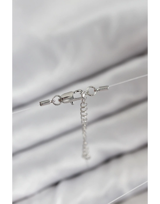 MuI MuI Misineli Kalp Model Gümüş Renk Hayalet Kolye