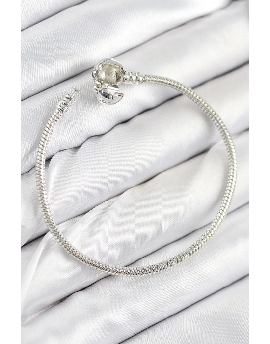 MuI MuI Pirinç Charm Topcuk Model Gümüş Renk Kadın Bileklik