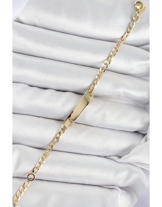 MuI MuI Pirinç Dikdörtgen Model Gold Renk Xuping Bebek Künyesi