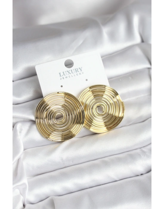 MuI MuI Pirinç Gold Renk Circle Model Kadın Küpe