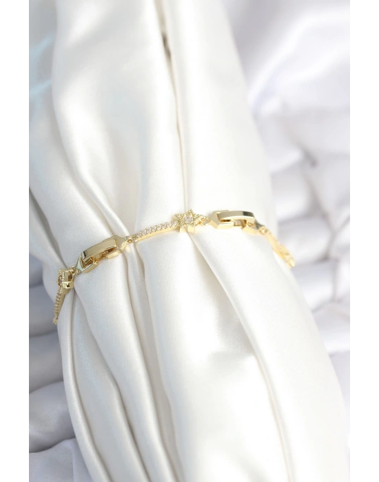 MuI MuI Pirinç Gold Renk Halley Yıldız Model Kadın Bileklik