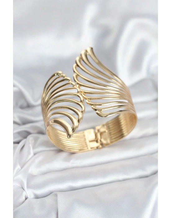 MuI MuI Pirinç Gold Renk Vintage Kadın Bileklik