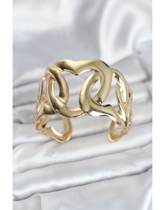 MuI MuI Pirinç Gold Renk Vintage Kadın Bileklik