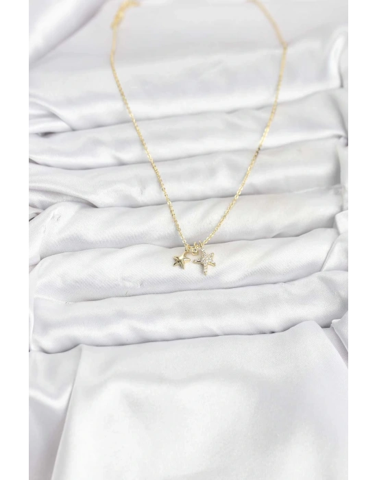 MuI MuI Pirinç Gold Renk Yıldız Minimal Kadın Kolye