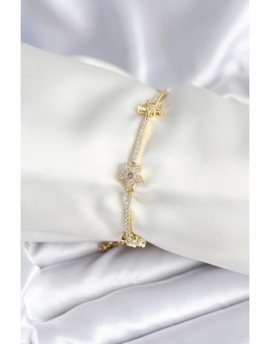 MuI MuI Pirinç Gold Renk Yıldız Model Kadın Bileklik