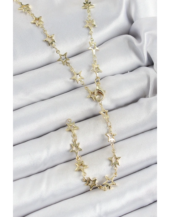 MuI MuI Pirinç Gold Renk Yıldızlı Kadın Y Kolye