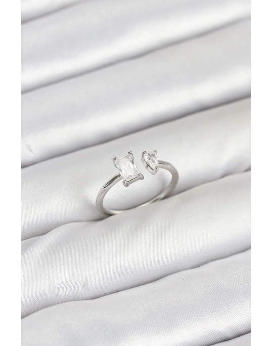 MuI MuI Pirinç Gold Renk Zirkon Taşlı Kadın Yüzük