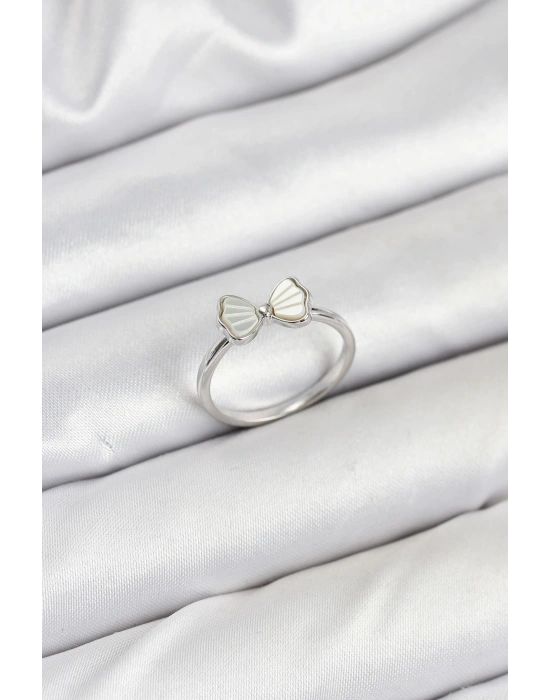 MuI MuI Pirinç Gümüş Renk Fiyonk Model Kadın Yüzük