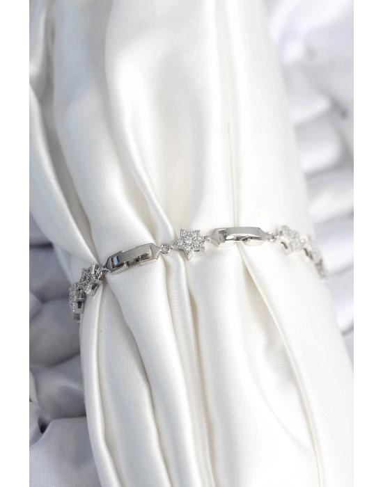 MuI MuI Pirinç Gümüş Renk Yıldız Model Kadın Bileklik