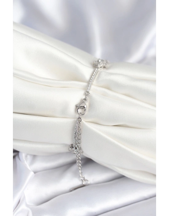 MuI MuI Pirinç Gümüş Renk Yıldız Model Kadın Bileklik