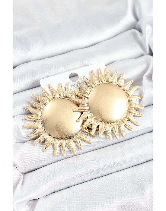 MuI MuI Pirinç Güneş Model Gold Renk Kadın Küpe
