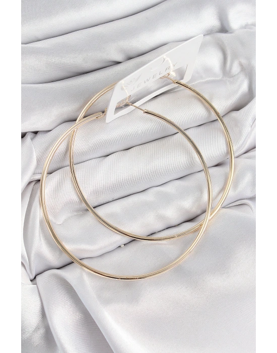 MuI MuI Pirinç Halka Model Gold Renk Kadın Küpe