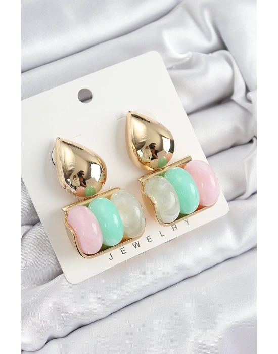 MuI MuI Pirinç Karışık Renk Vintage Model Kadın Küpe