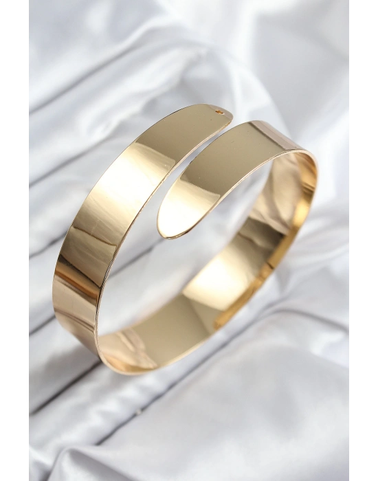 MuI MuI Pirinç Sarmal Model Gold Renk Pazu Bileklik