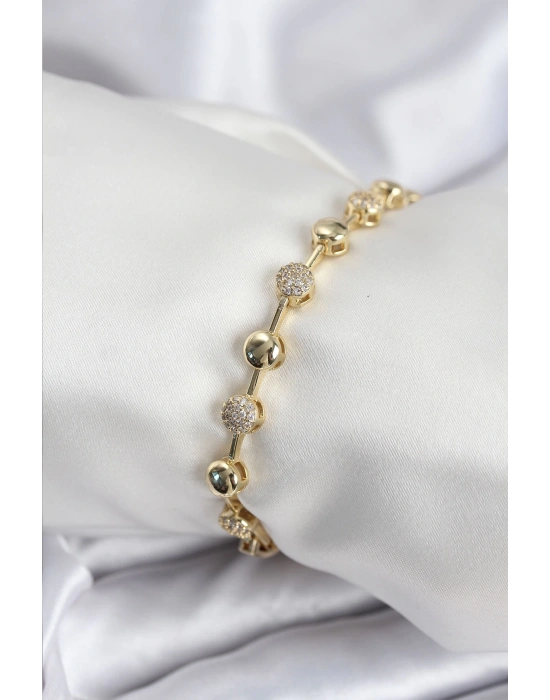 MuI MuI Pirinç VIP Seri Gold Renk Topçuk Model Kadın Bileklik