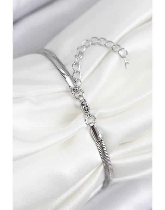 MuI MuI Pirinç Zirkon Taşlı Kutup Yıldızı Model Gümüş Renk Kadın Bileklik