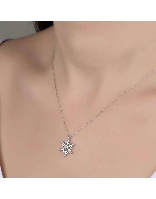 MuI MuI Swarovski Taşlı Gümüş Kartanesi Bayan Kolye