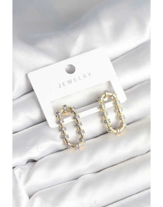 MuI MuI Vintage Model Halka Zirkon Taşlı Kadın Küpe