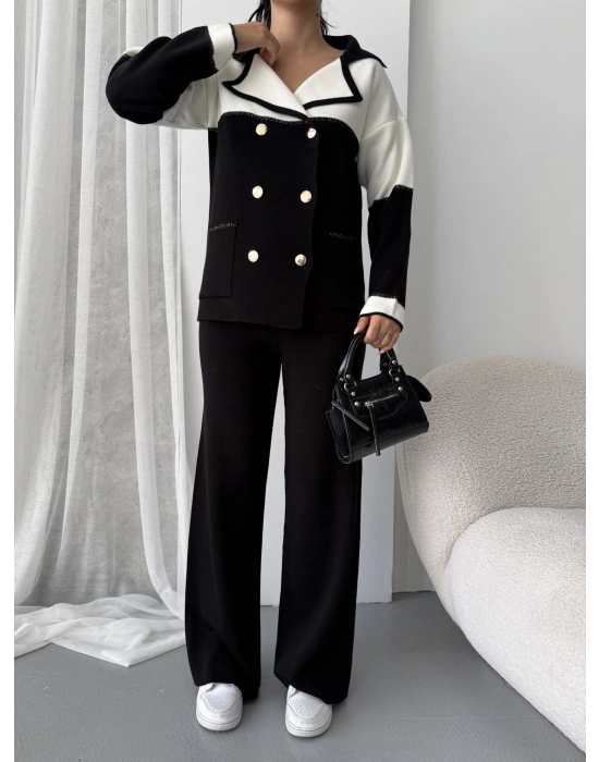 Simli Triko Takım 1552 - Siyah