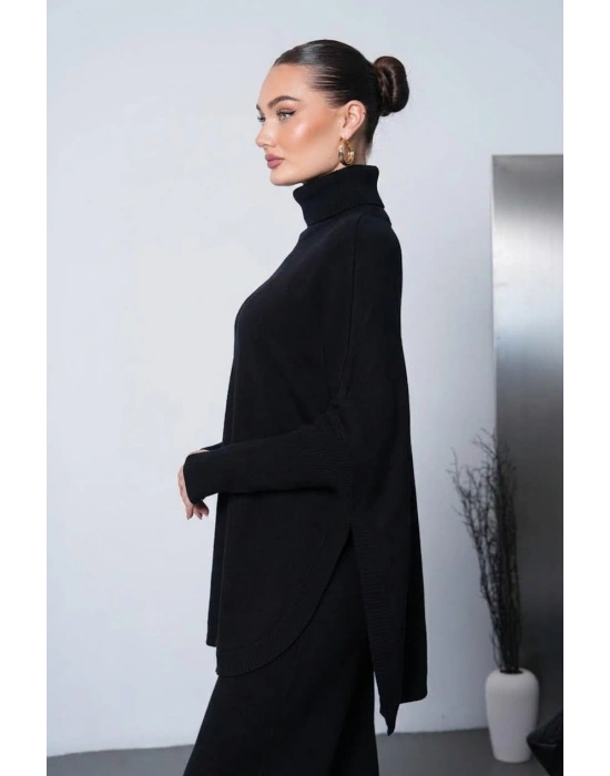 Soft&amp;Cozy Oversize Triko Takım - Siyah