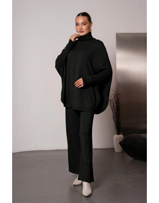 Soft&amp;Cozy Oversize Triko Takım - Siyah