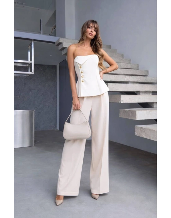 Straplez Takım - Beyaz