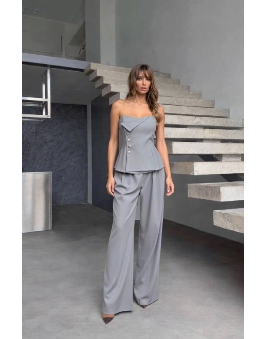 Straplez Takım - Gri