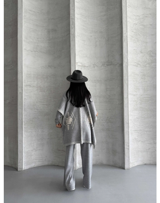 Üçlü Panço Triko Takım 1560 - Gri