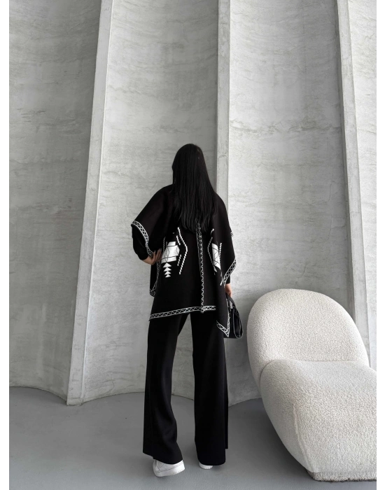 Üçlü Panço Triko Takım 1560 - Siyah