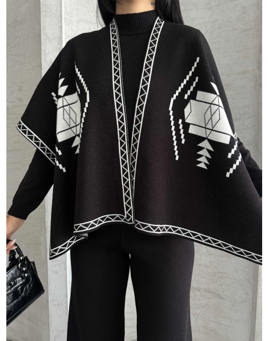 Üçlü Panço Triko Takım 1560 - Siyah