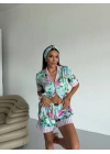 Saten Kısa Pijama Takımı VCN2310