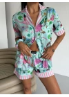 Saten Kısa Pijama Takımı VCN2310