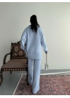 Fermuarlı Triko Takım 1556 - Mavi