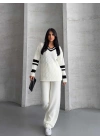 Garnili Saç Örgü Triko Takım 1564 - Beyaz
