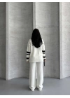Garnili Saç Örgü Triko Takım 1564 - Beyaz