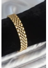MuI MuI 316L Çelik 12 mm Kalınlıkta Gold Renkli Erkek Bileklik