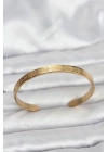MuI MuI 316L Çelik Gold Renk Ayetel Kürsi Yazılı Bileklik