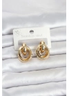 MuI MuI 316L Çelik Gold Renk Halka Model Kadın Küpe
