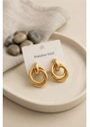 MuI MuI 316L Çelik Gold Renk Halka Model Küpe
