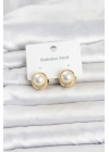 MuI MuI 316L Çelik Gold Renk İncili Model Kadın Küpe