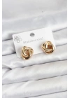 MuI MuI 316L Çelik Gold Renk Sarmal Model Kadın Küpe