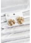 MuI MuI 316L Çelik Gold Renk Sarmal Model Kadın Küpe