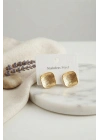 MuI MuI 316L Çelik Gold Renk Ters Bombe Model Küpe