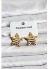 MuI MuI 316L Çelik Gold Renk Yıldız Model Kadın Küpe