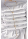 MuI MuI 316L Çelik Gold Renk Yıldız Topçuk Detay Kadın Y Kolye